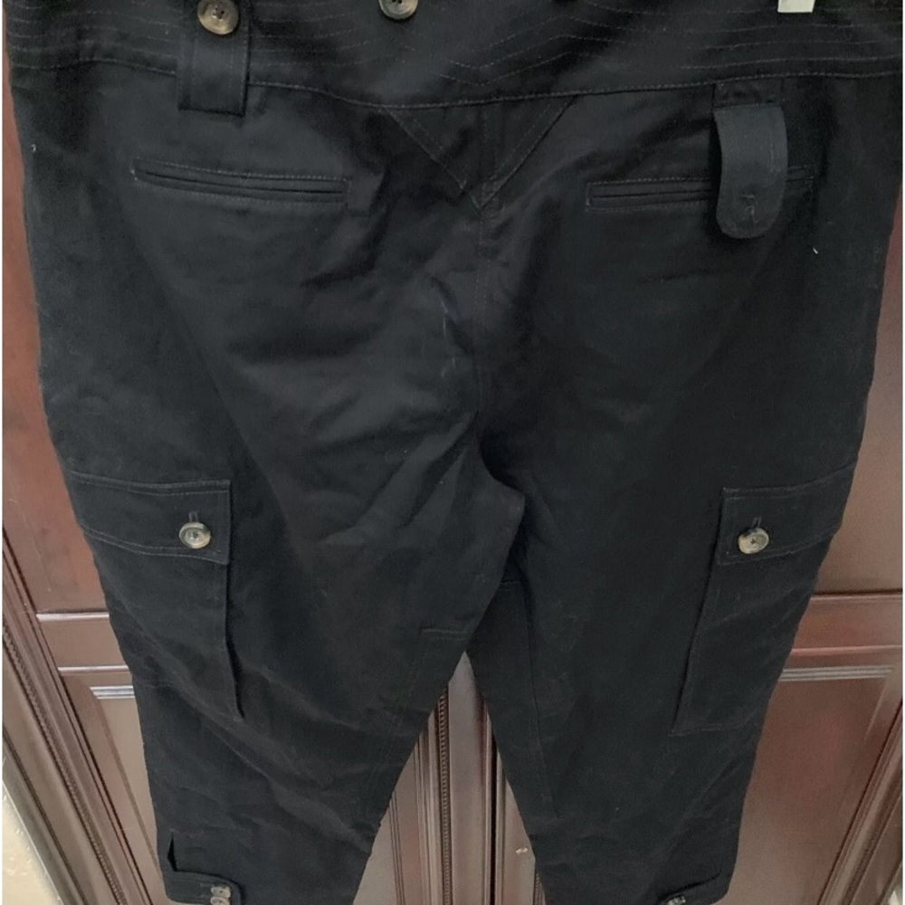 Vtg NWT Authentic TORY BURCH BLACK CARGO PANTS SZ 14 🔥